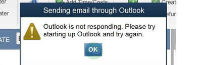 QuickBooks Outlook is not responding