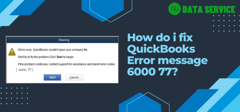 QuickBooks Error Message 6000 77
