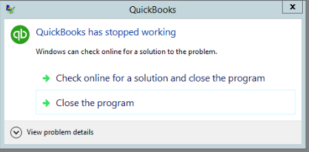 QuickBooks Has stopped working