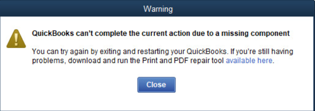 QuickBooks Save as pdf not working
