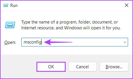 msconfig command in windows
