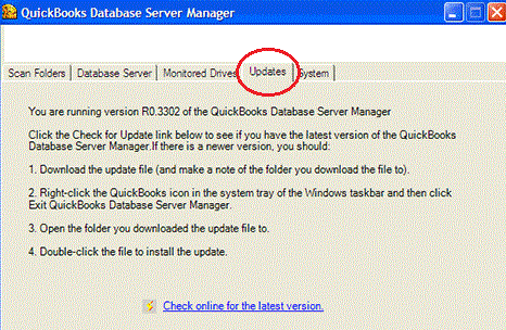 update QBDB server manager