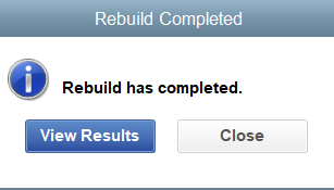Rebuild Data Complete