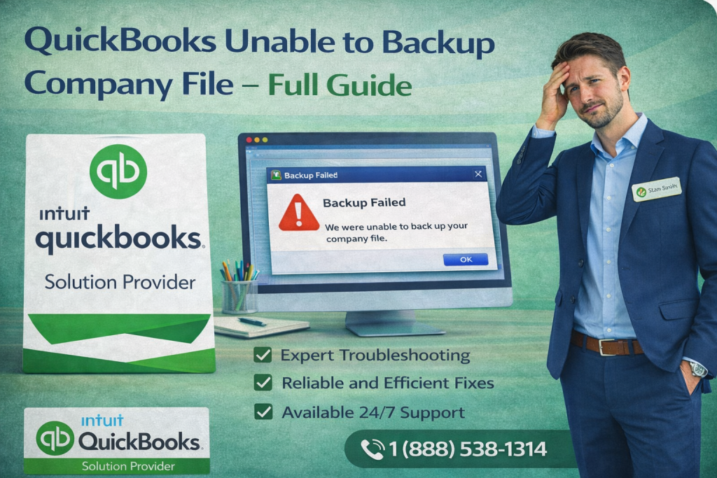 QuickBooks Unable to Backup Company File