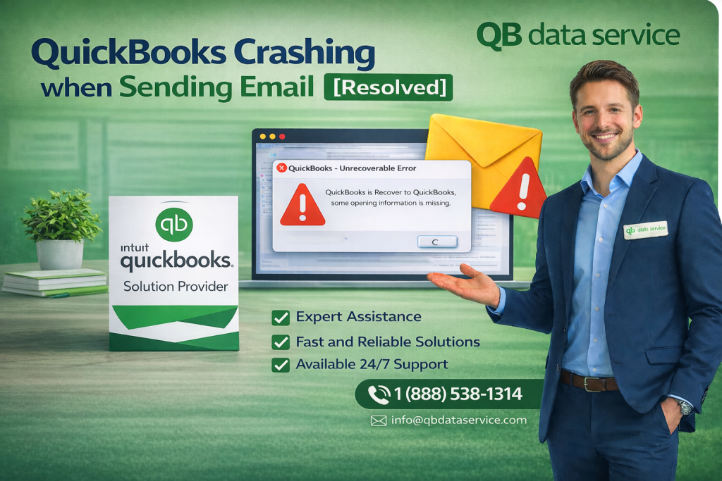 QuickBooks crashing when sending email