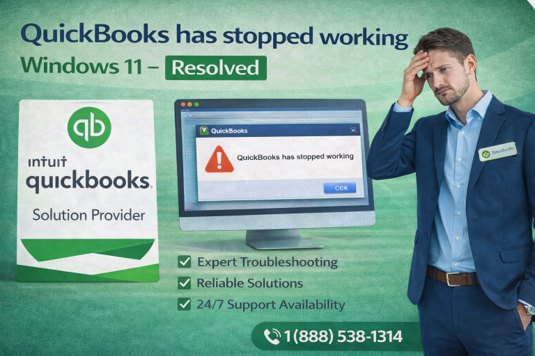 QuickBooks has stopped working Windows 11